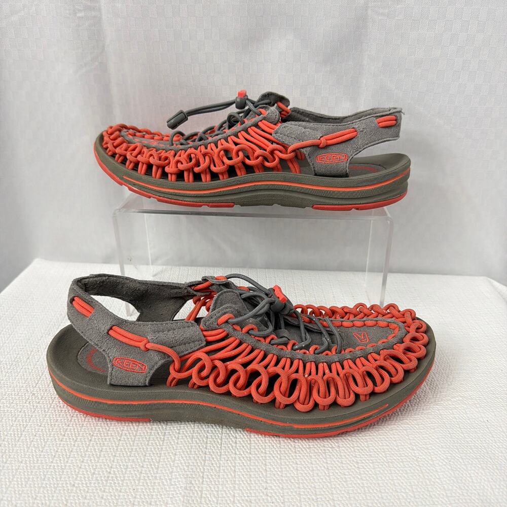 Keen Uneek Sandals Womens Size 9 Pink Gray Cord Comfort - Picture 7 of 10